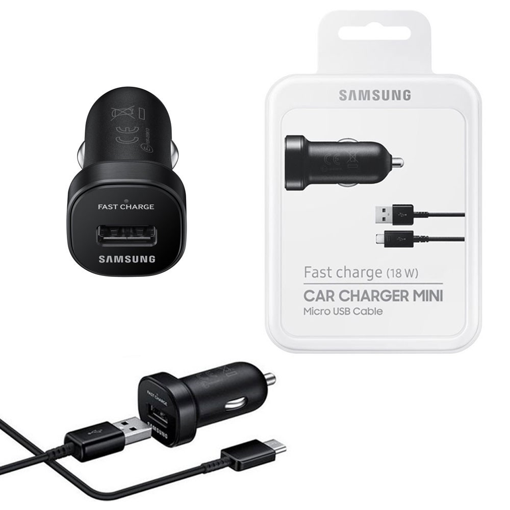 Samsung Car Charger Mini Fast + Micro Usb Black - Car Charger - GeaTech  Store